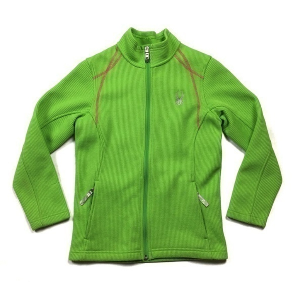 Spyder Green Mock Neck Full Zip Jacket Kids L‎
